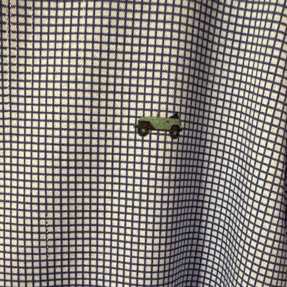 Blue Embroidered Men's Casual Shirt - Picture 4 of 7